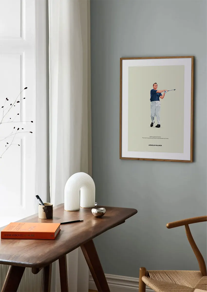 Golf legend wall art print for office or game room
