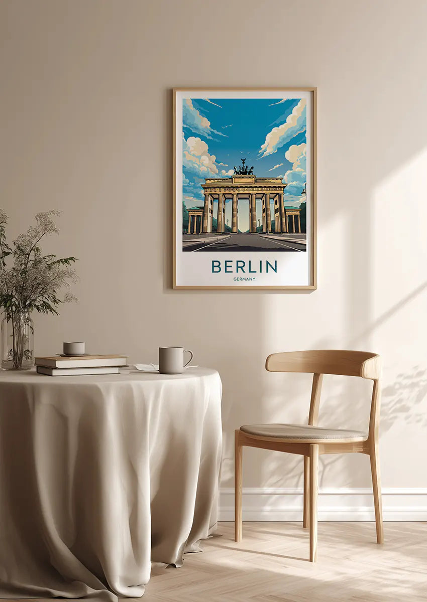 Germany wall art with Brandenburg Gate and neoclassical architecture