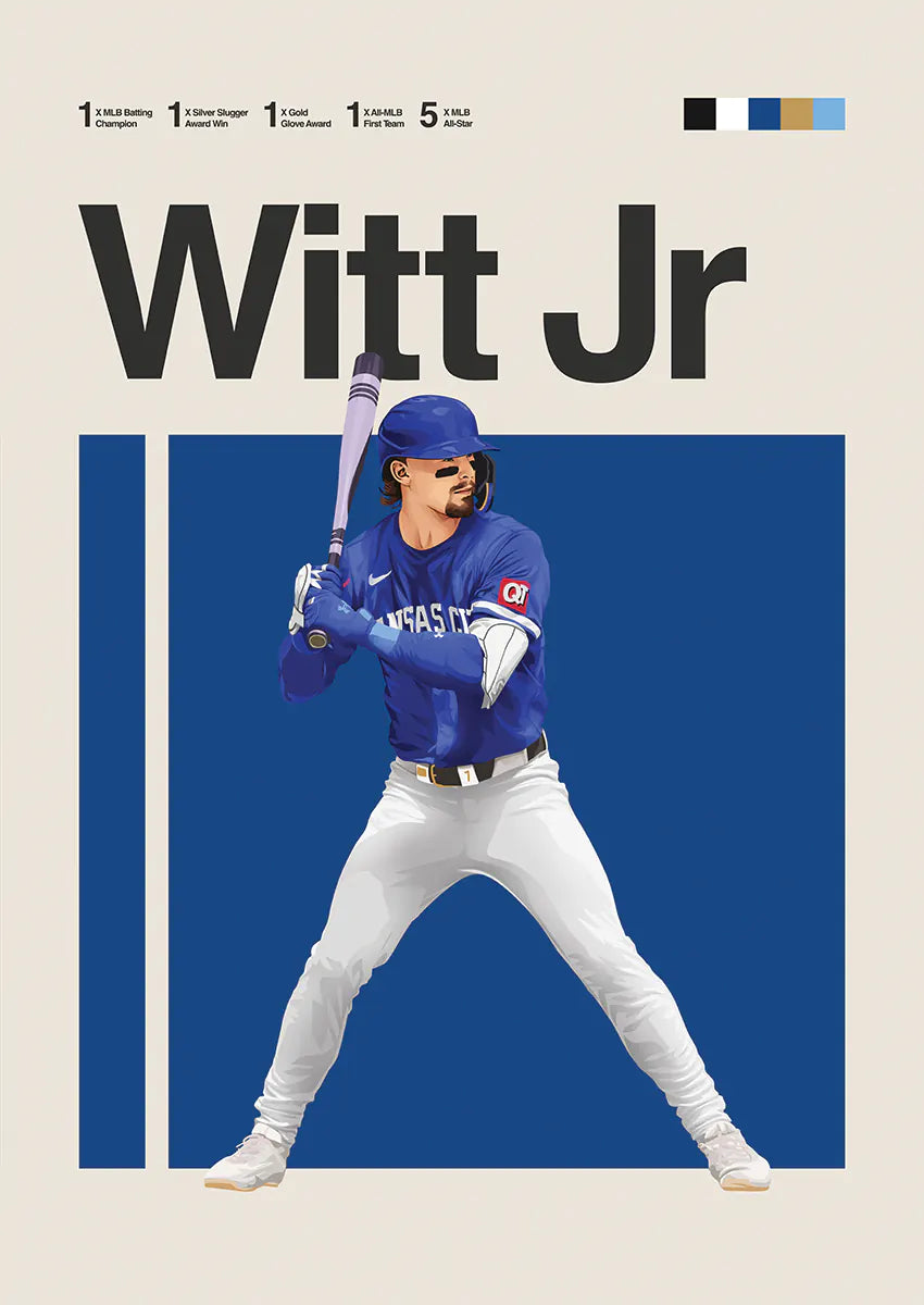 Bobby Witt Jr poster featuring Kansas City Royals batter ready to swing