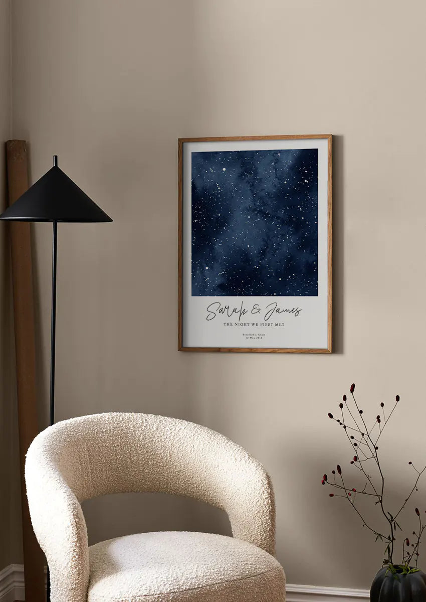 Personalized start map wall art
