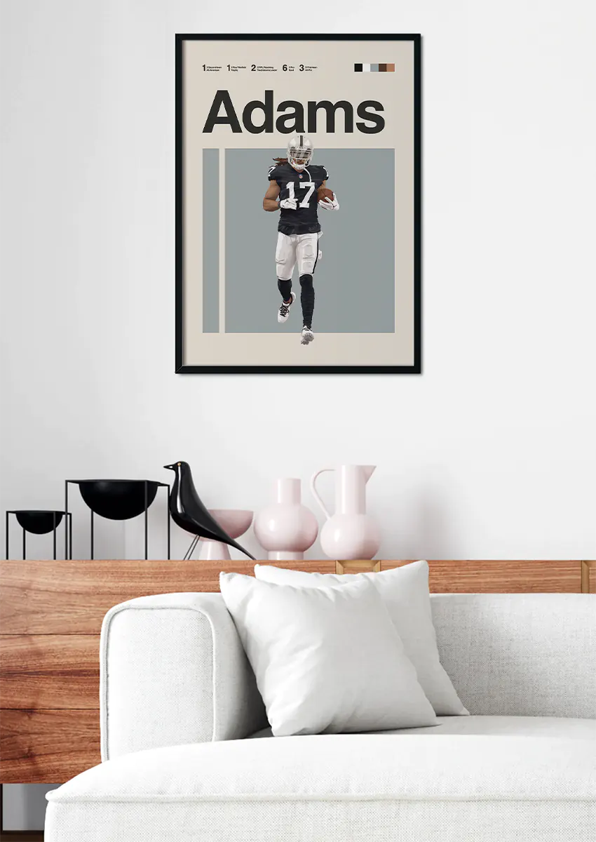 NFL wide receiver wall art featuring Davante Adams