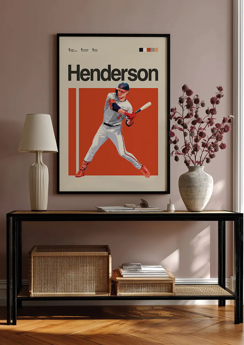 mlb rookie gunnar henderson swinging bat poster