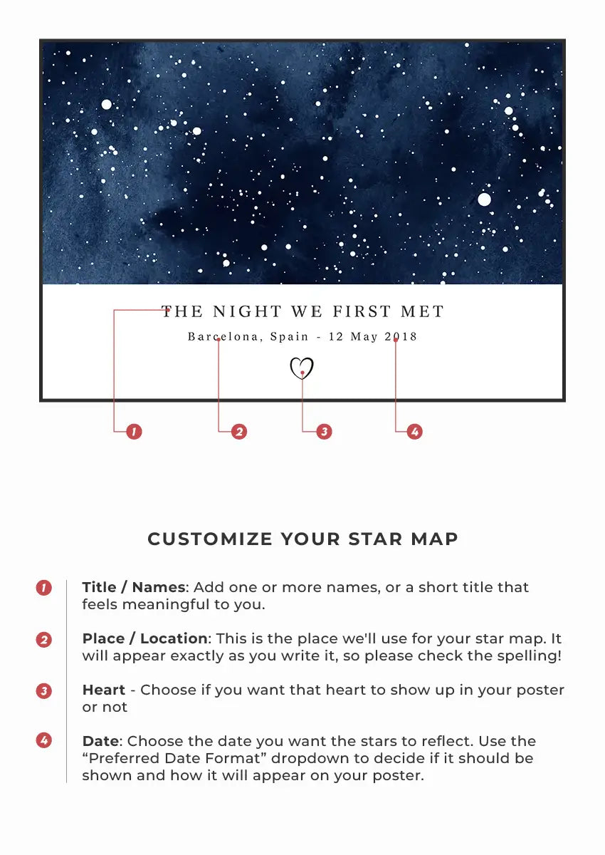 how to get a star map poster