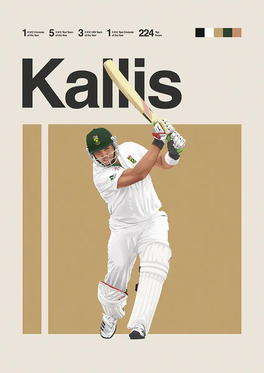 jacques kallis poster south african cricket legend