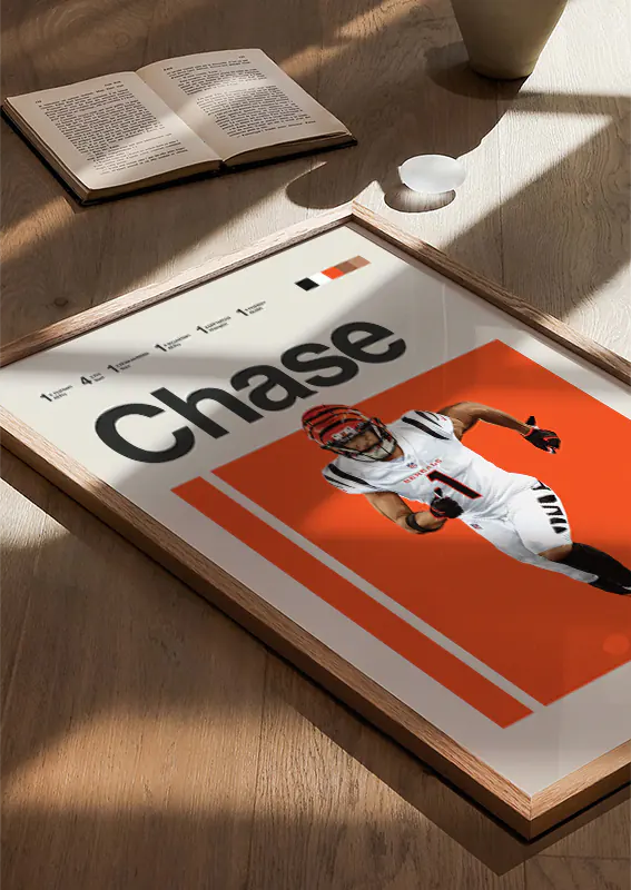 Cincinnati Bengals receiver poster in orange design