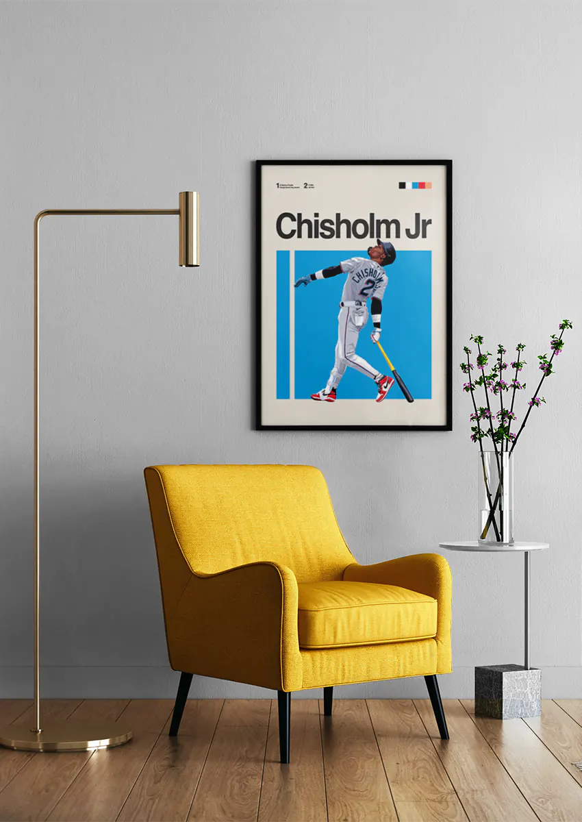 mlb rising star jazz chisholm baseball print