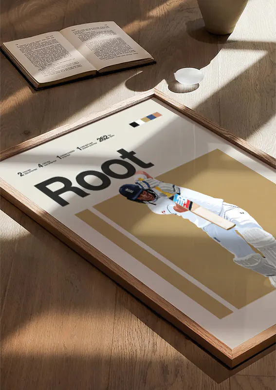 minimalist joe root sports poster for fans and collectors