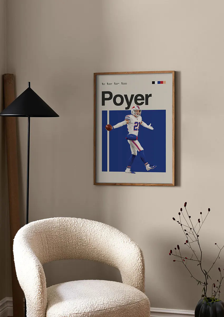 Buffalo Bills safety football wall art