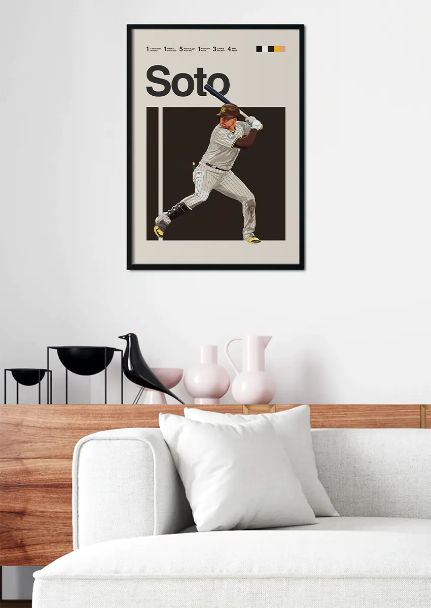 mlb slugger juan soto baseball print