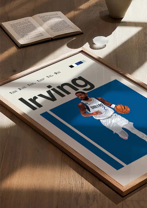 Kyrie Irving running wall art