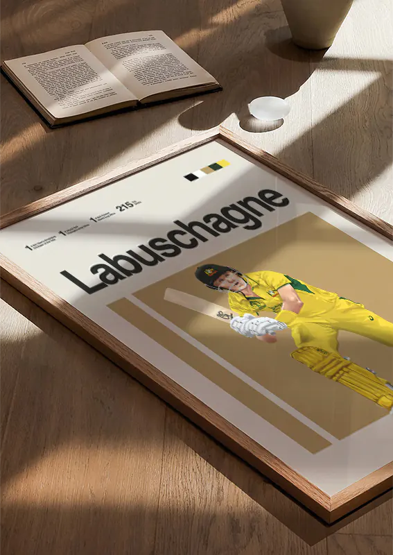 australian batsman marnus labuschagne sports poster