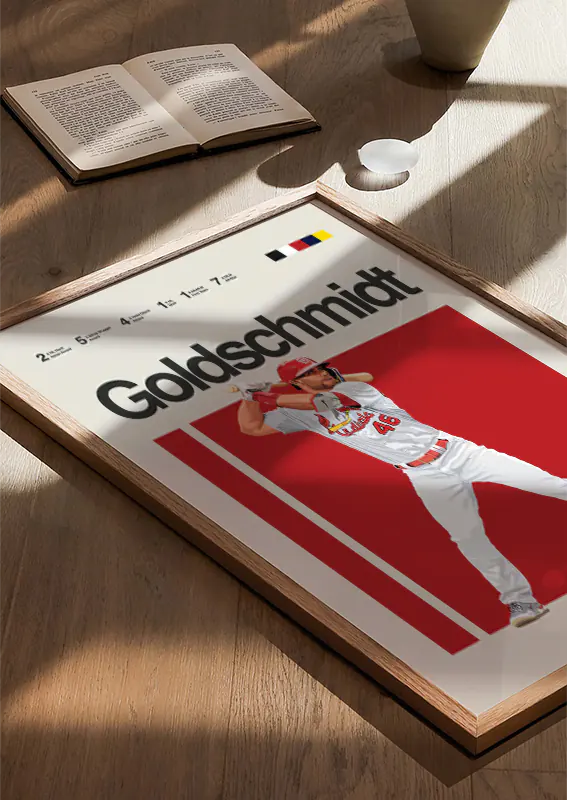 Illustrated MLB athlete print for baseball fans and collectors