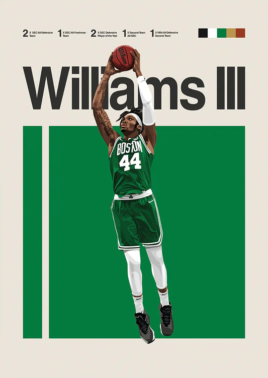 Robert Williams III dunking Boston Celtics poster
