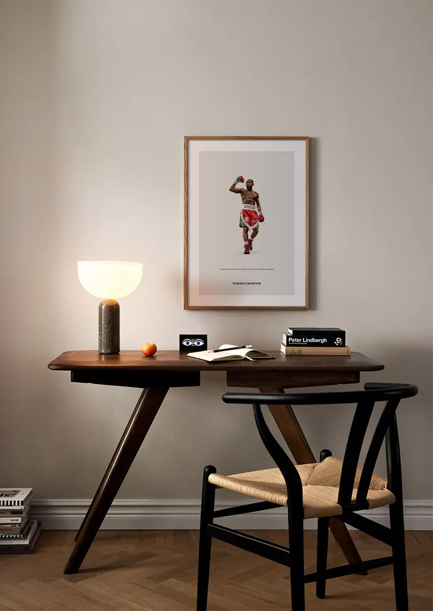 Boxing champion Terence Crawford illustrated wall art