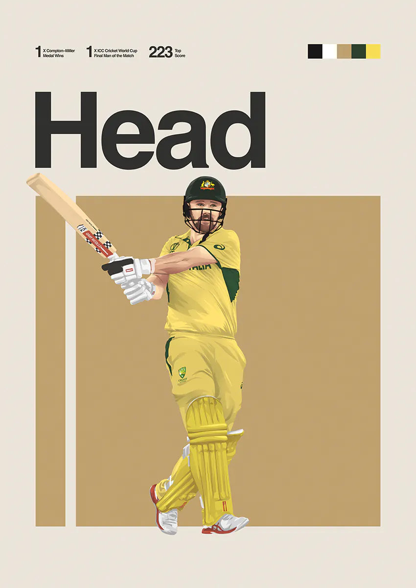 travis head poster australian cricket man of the match