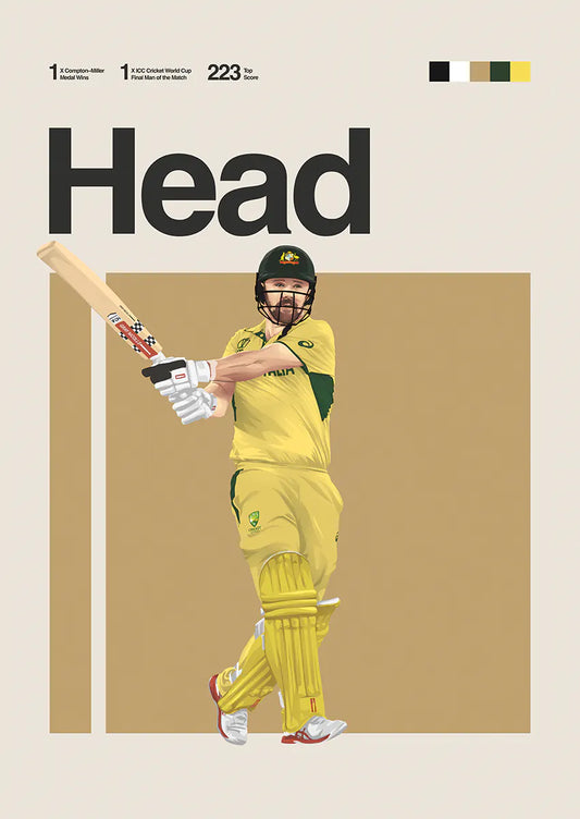 travis head poster australian cricket man of the match