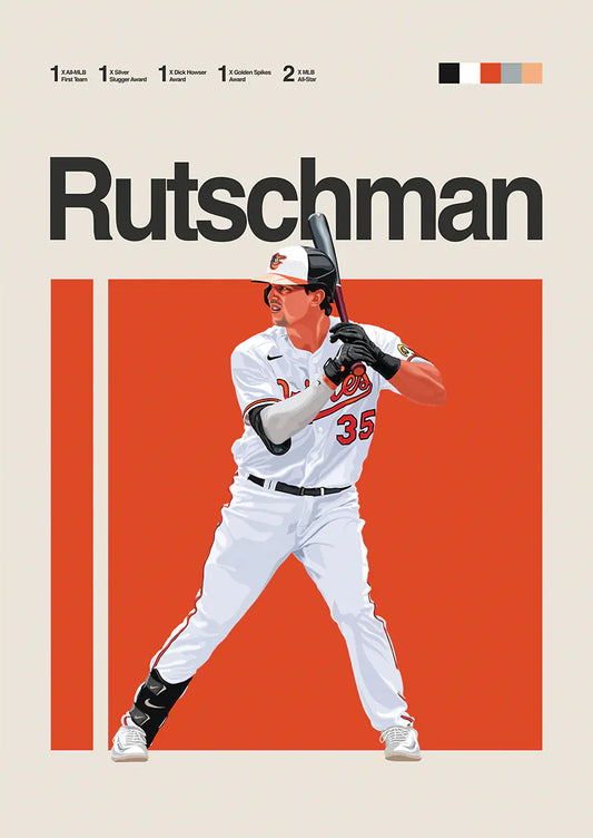 adley rutschman poster baltimore orioles wall art