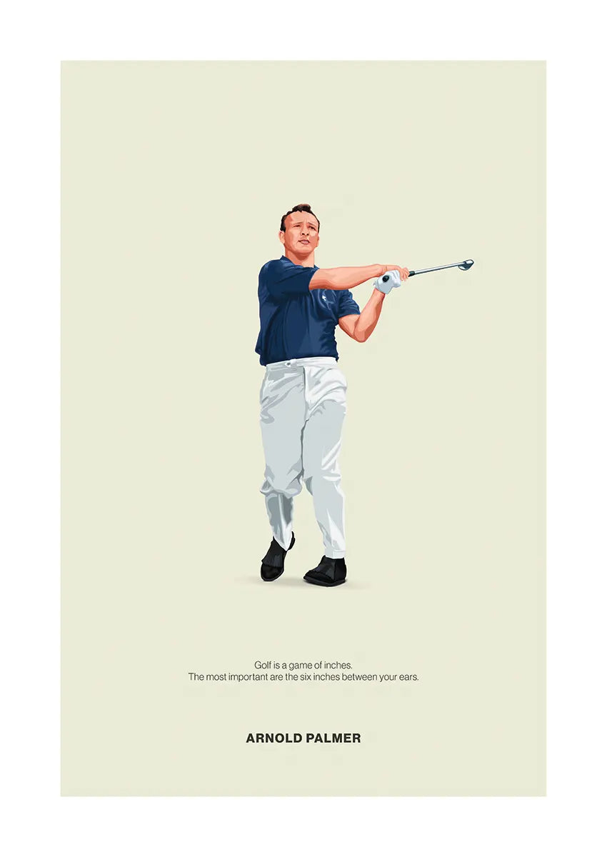 Arnold Palmer golf poster with motivational quote