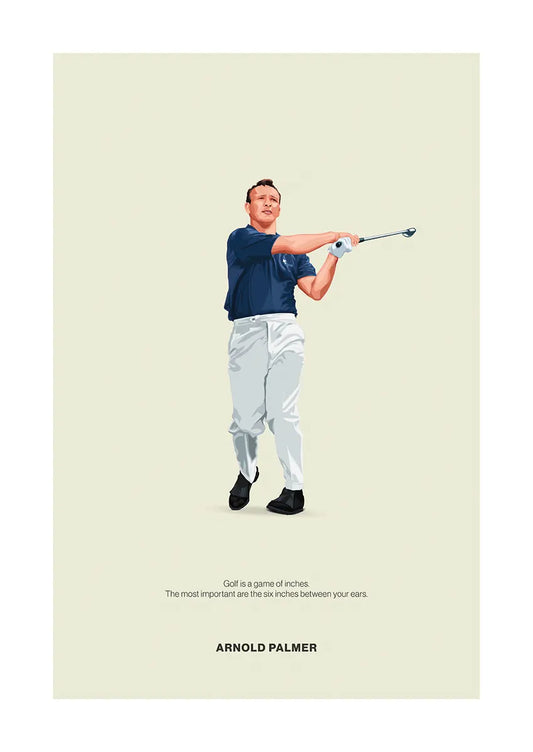 Arnold Palmer golf poster with motivational quote