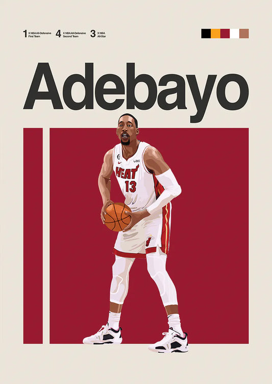 bam adebayo poster miami heat wall art for basketball fans