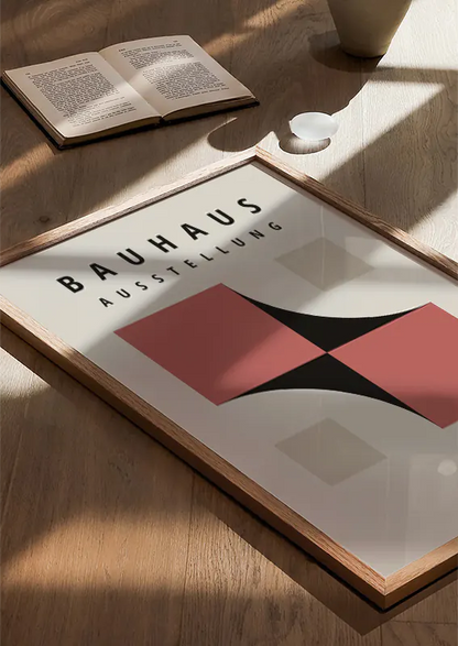 retro bauhaus poster inspired by 1923 design exhibition