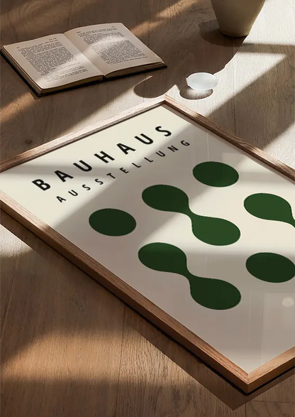 modern bauhaus design print for living room or office decor
