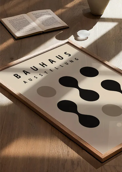 modernist bauhaus print with abstract balance and movement