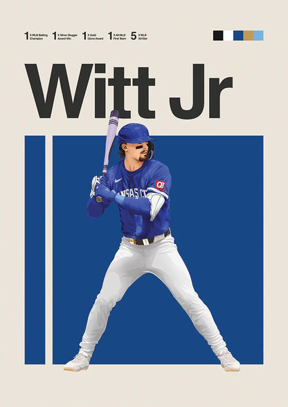 Bobby Witt Jr poster featuring Kansas City Royals batter ready to swing
