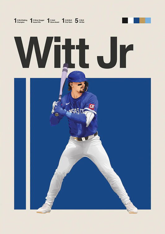 Bobby Witt Jr poster featuring Kansas City Royals batter ready to swing