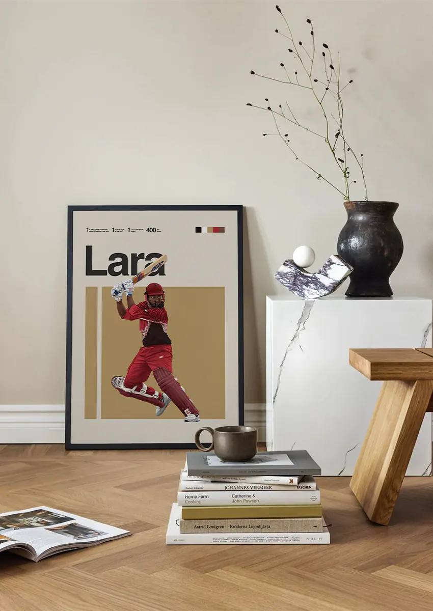 West Indies cricket legend Brian Lara sports wall art