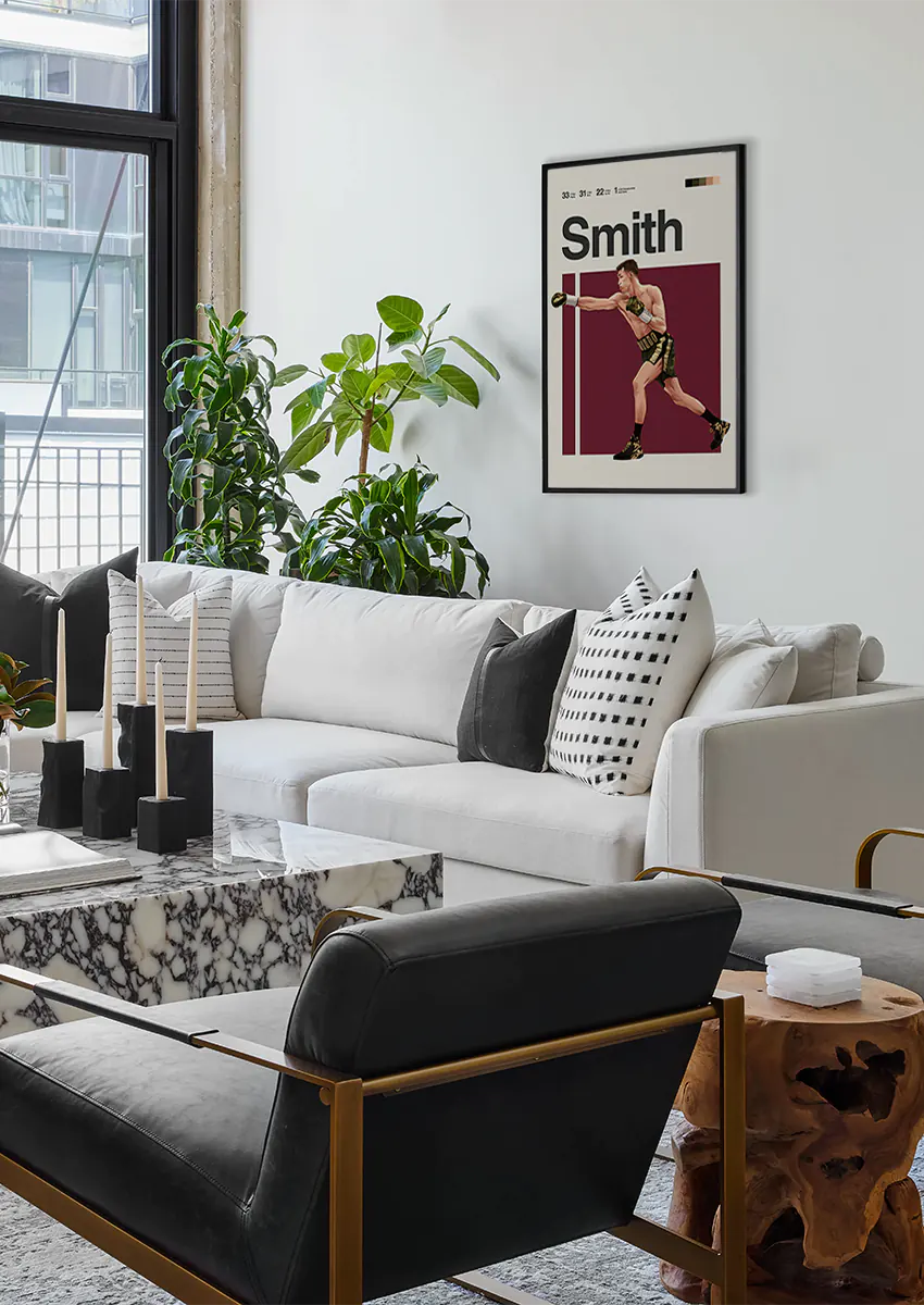 Callum Smith art print throwing punch with athletic form