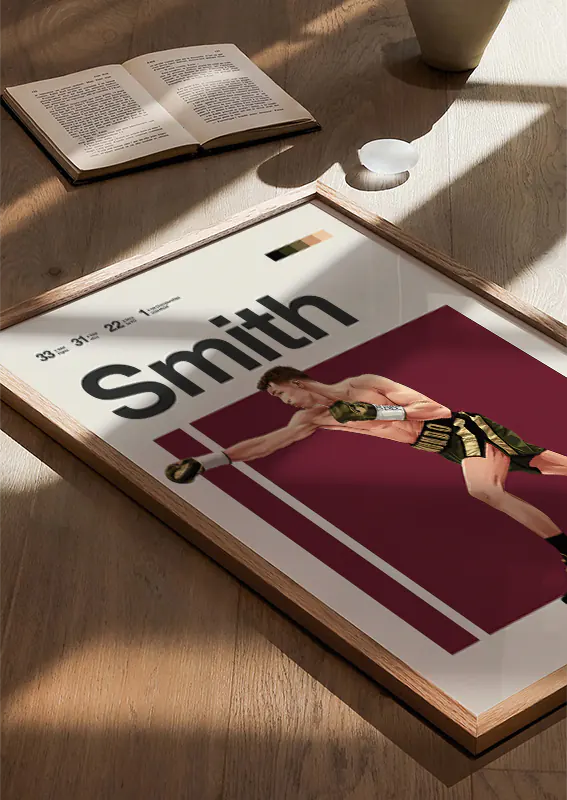 Boxing wall art featuring British boxer Callum Smith