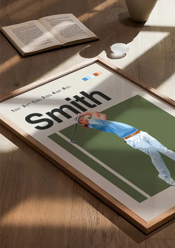 sports poster featuring Cameron Smith perfect for office or game room decor