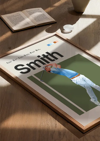 sports poster featuring Cameron Smith perfect for office or game room decor
