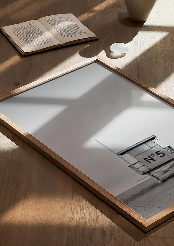 black and white chic coastal poster perfect for modern interiors