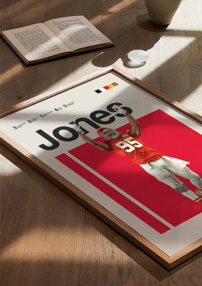 NFL football poster of Chris Jones in victory pose