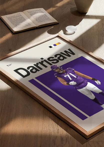 Minnesota Vikings offensive lineman art print for sports fans