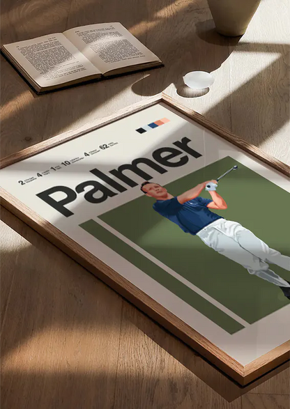 sports wall art for office or game room featuring iconic golf athlete