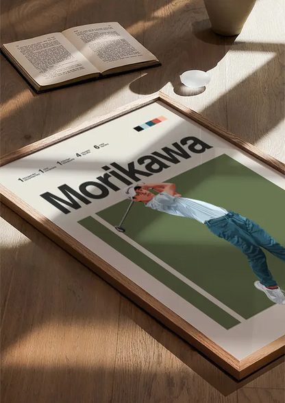 modern sports print featuring Collin Morikawa perfect for game room or office