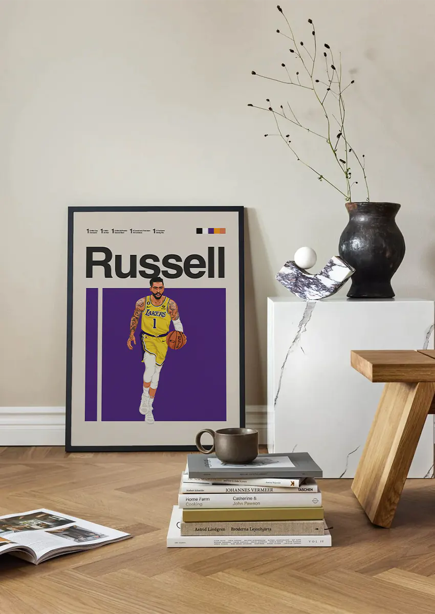 Lakers basketball wall art for fans