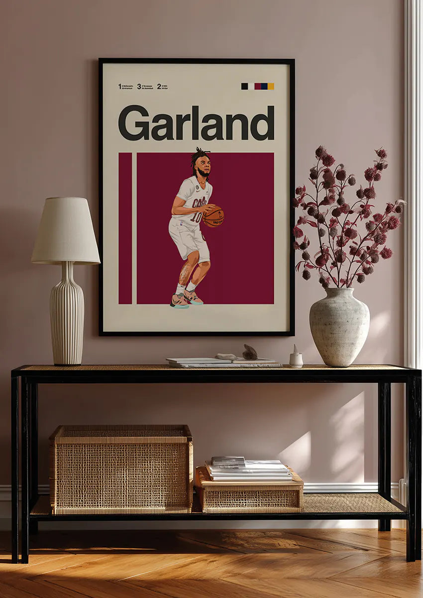 NBA basketball wall art for Cleveland fans