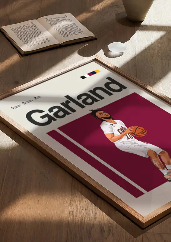 Cavs player Garland sports print for collectors