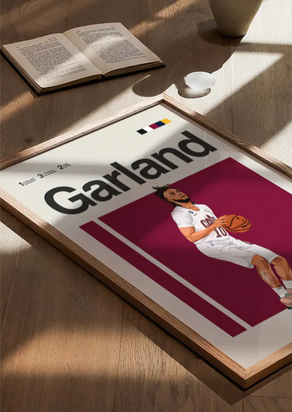 Cavs player Garland sports print for collectors