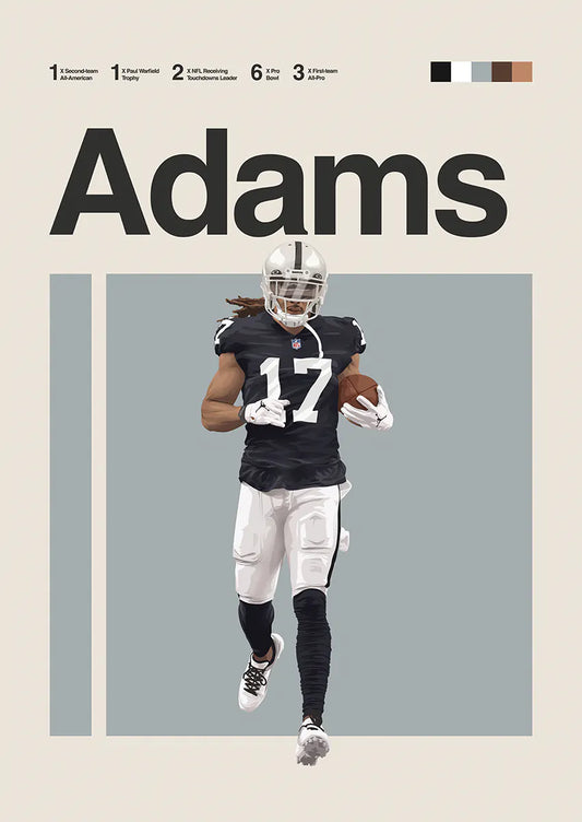 Davante Adams poster in Las Vegas Raiders uniform