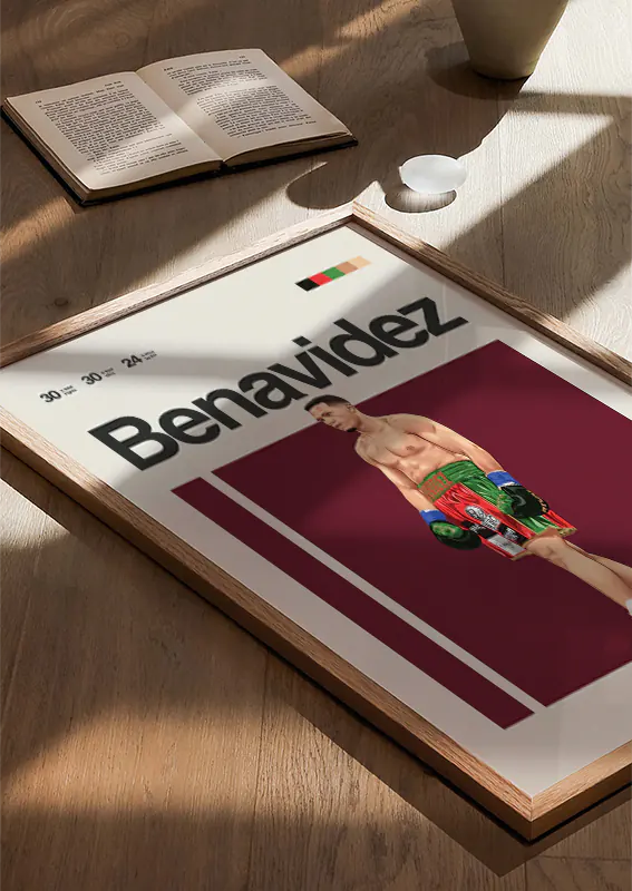 Benavidez print with Mexican flag colors
