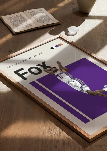 bold action sports decor with de'aaron fox in powerful motion