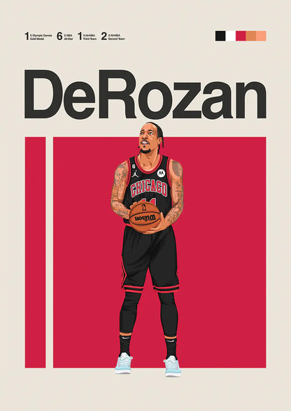 DeMar DeRozan poster in Chicago Bulls uniform