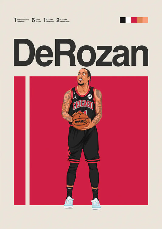 DeMar DeRozan poster in Chicago Bulls uniform
