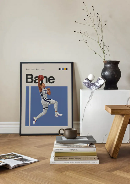 NBA player Desmond Bane mid-air basketball art print