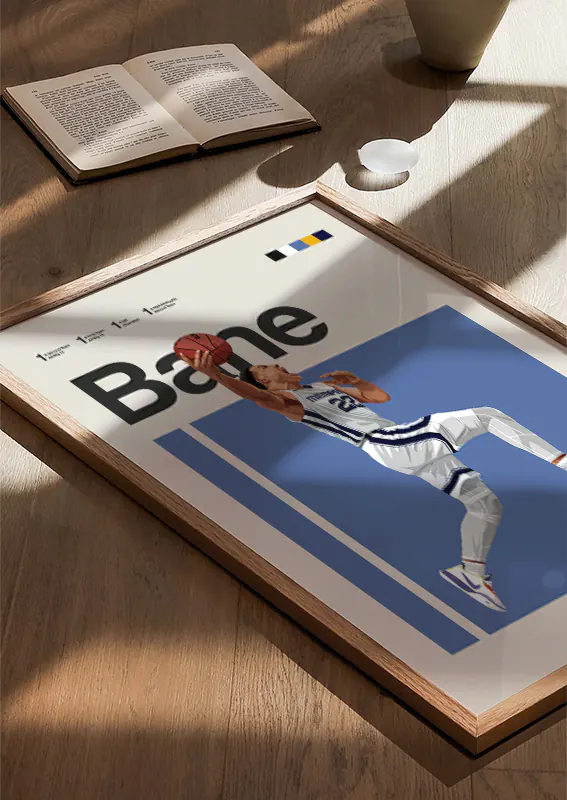 Desmond Bane dunking poster for basketball fans and collectors